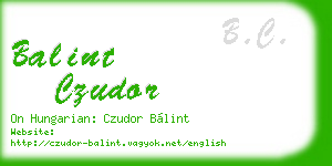 balint czudor business card